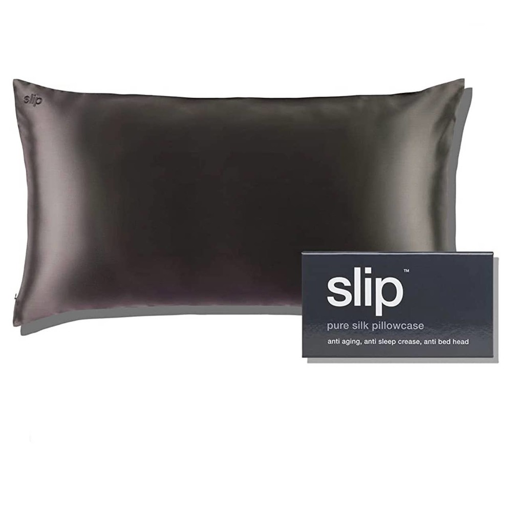 Slip Silk King Pillowcase, Charcoal (20" x 36") - 100% Pure